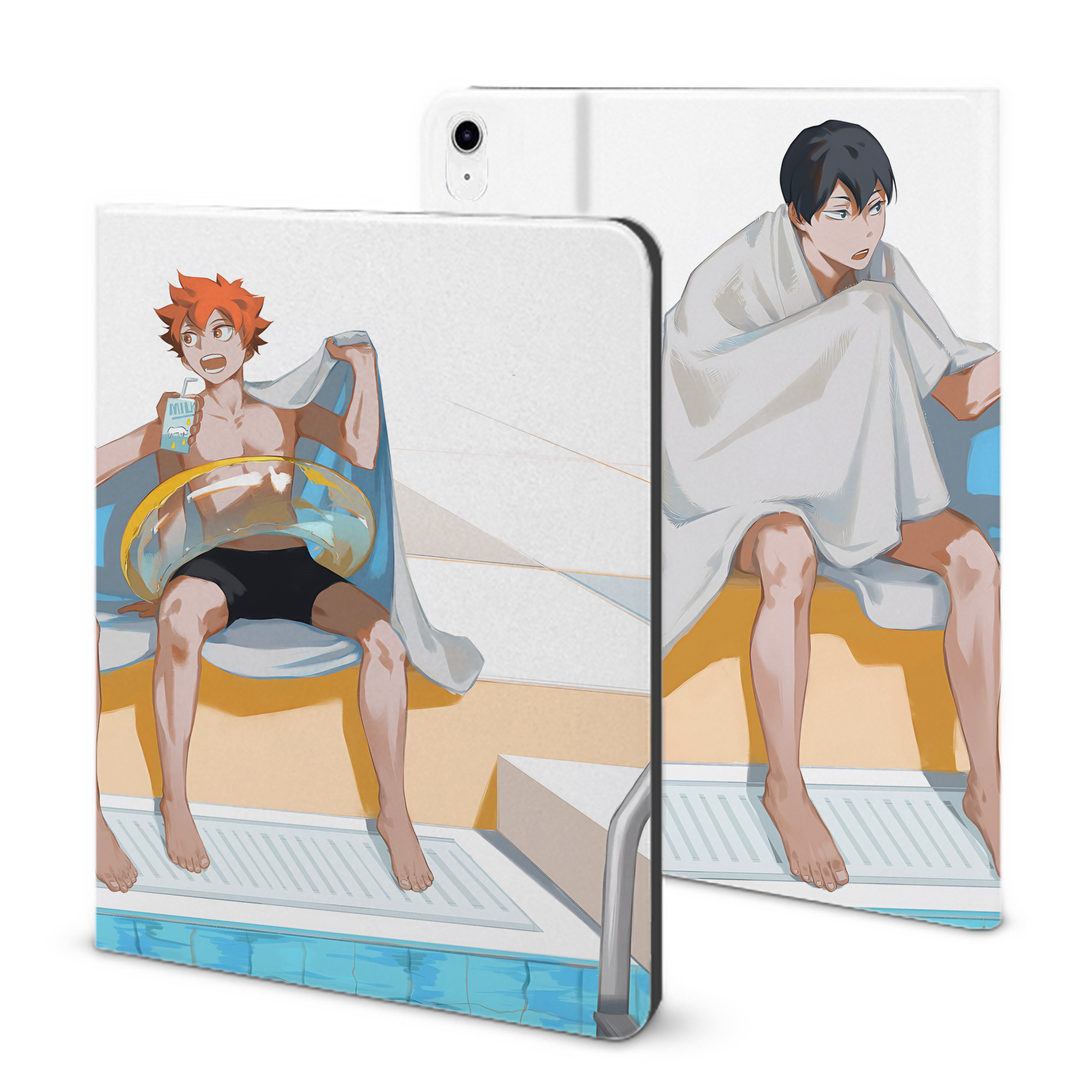 （画像用） ハイキュー!! Haikyu!! IPad ケース ブック型 PUレザー TPU 耐衝撃 軽量 薄型 ペン収納なし 全面保護 IPad 各モデル対応